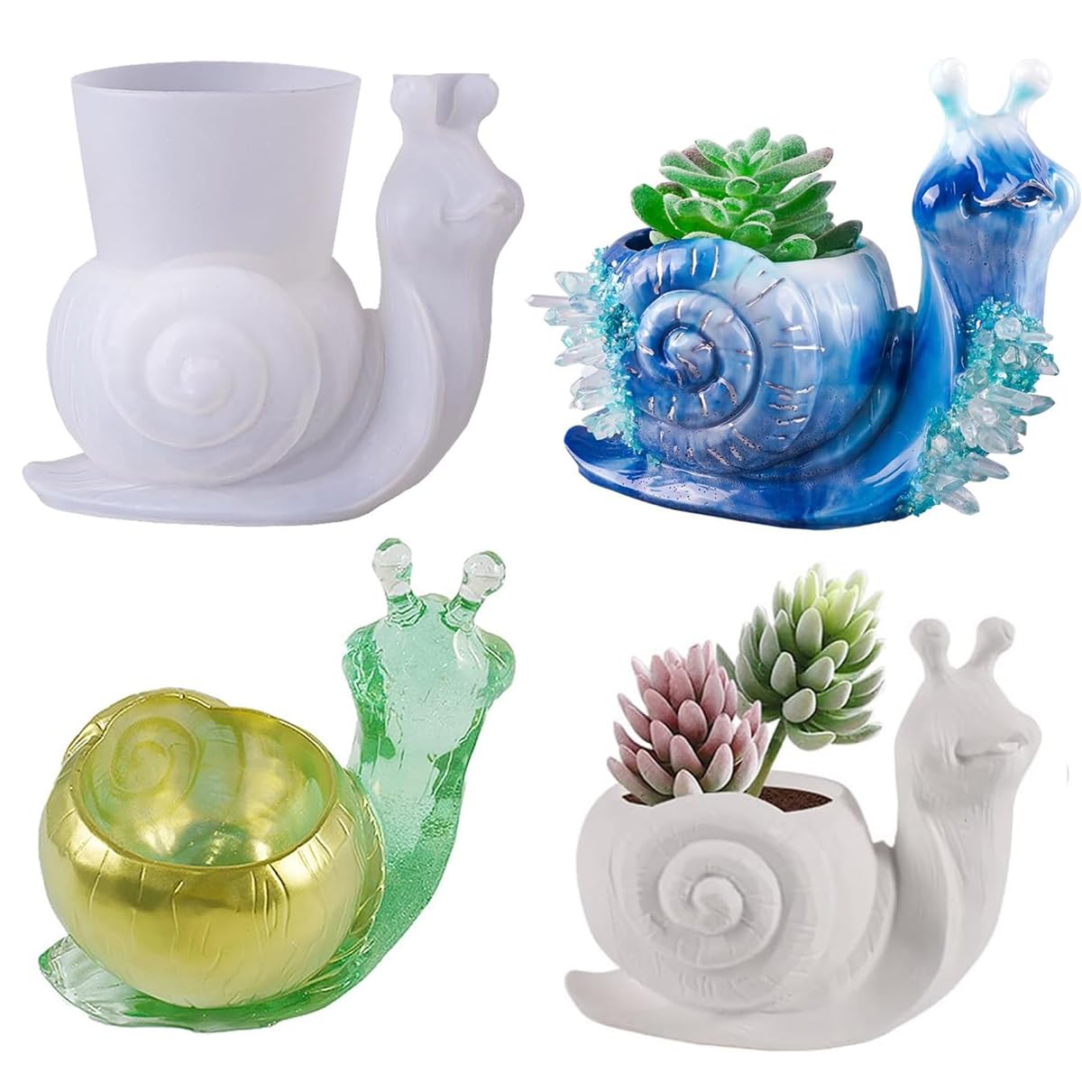 HASTHIP Snail Silicone Molds for Epoxy Resin, 3D Animal Silicone Molds for Epoxy Resin, Snail Epoxy Resin Molds for Casting Resin, DIY, Flowerpot, Home Decor, Desktop Ornament HASTHIP Snail Silicone Molds for Epoxy Resin, 3D Animal Silicone Molds for Epoxy Resin, Snail Epoxy Resin Molds for Casting Resin, DIY, Flowerpot, Home Decor, Desktop Ornament